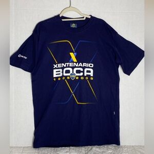 Vintage Boca Juniors Argentina Xentenario Navy Blue T-Shirt 1905-2005 Size 4